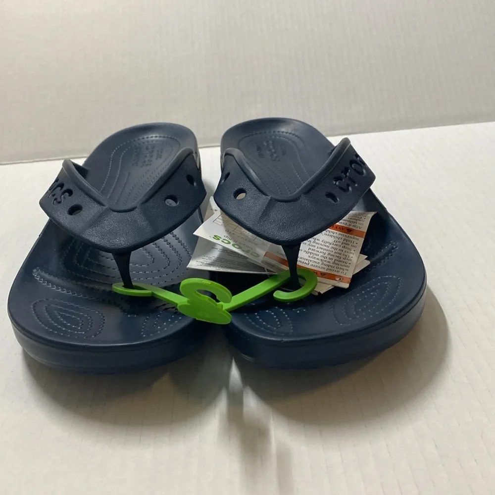 New CROCS classic‎ navy Baya ll flips flip flop slip ons